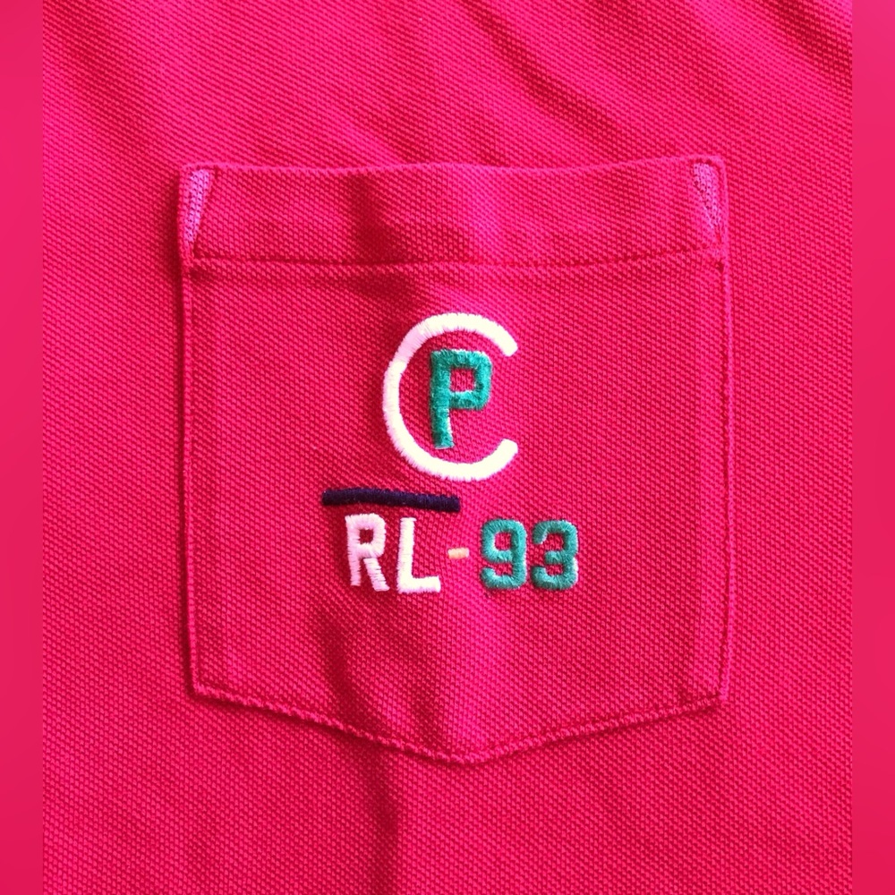 CUSTOM Polo Ralph Lauren Signal Red Mesh Shirt with Embroidered CP-93